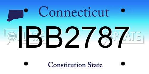 IBB2787 Connecticut License Plate