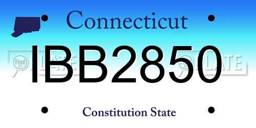 IBB2850 Connecticut License Plate