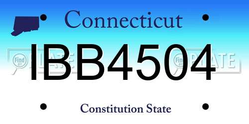 IBB4504 Connecticut License Plate