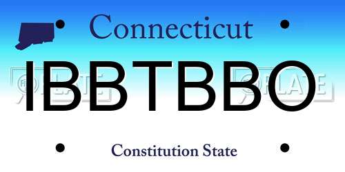 IBBTBBO Connecticut License Plate
