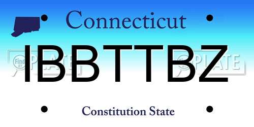 IBBTTBZ Connecticut License Plate