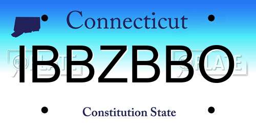 IBBZBBO Connecticut License Plate