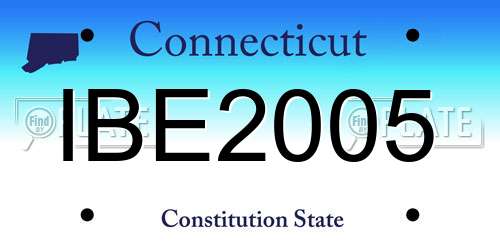 IBE2005 Connecticut License Plate