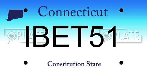 IBET51 Connecticut License Plate