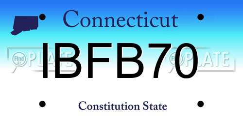 IBFB70 Connecticut License Plate
