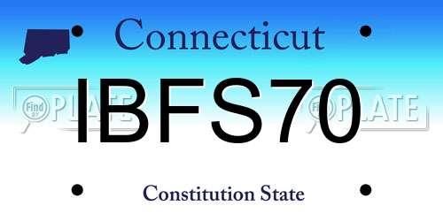 IBFS70 Connecticut License Plate