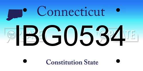 IBG0534 Connecticut License Plate