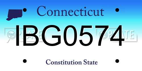 IBG0574 Connecticut License Plate