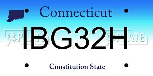 IBG32H Connecticut License Plate
