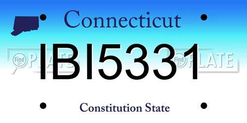 IBI5331 Connecticut License Plate