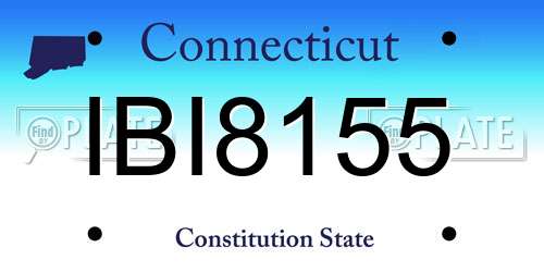 IBI8155 Connecticut License Plate