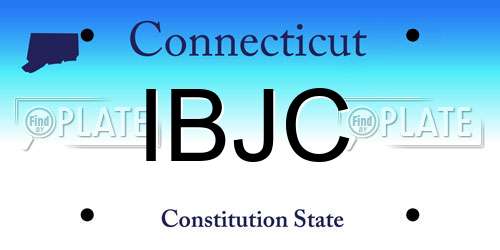 IBJC Connecticut License Plate
