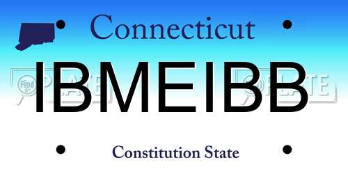 IBMEIBB Connecticut License Plate