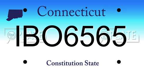 IBO6565 Connecticut License Plate