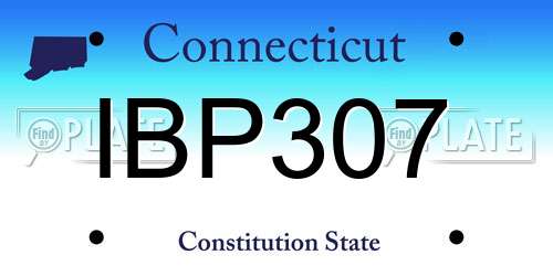 IBP307 Connecticut License Plate