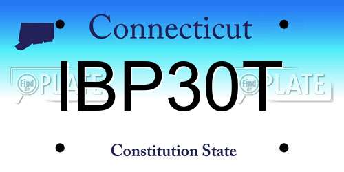IBP30T Connecticut License Plate