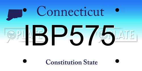 IBP575 Connecticut License Plate