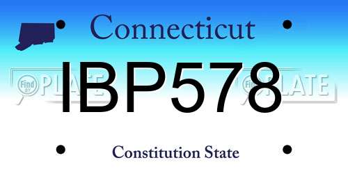 IBP578 Connecticut License Plate