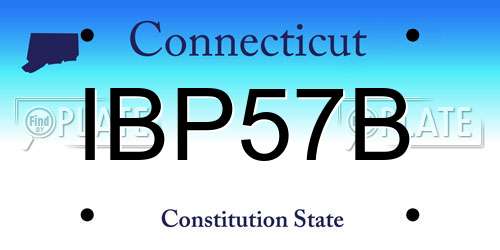 IBP57B Connecticut License Plate