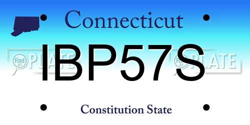 IBP57S Connecticut License Plate