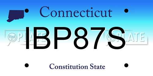 IBP87S Connecticut License Plate