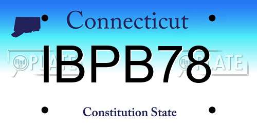 IBPB78 Connecticut License Plate