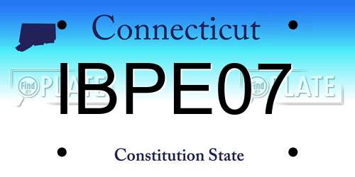 IBPE07 Connecticut License Plate