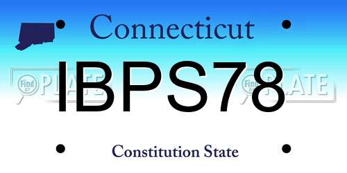 IBPS78 Connecticut License Plate