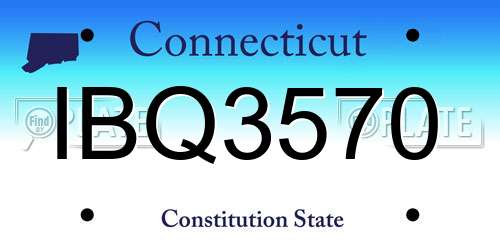 IBQ3570 Connecticut License Plate