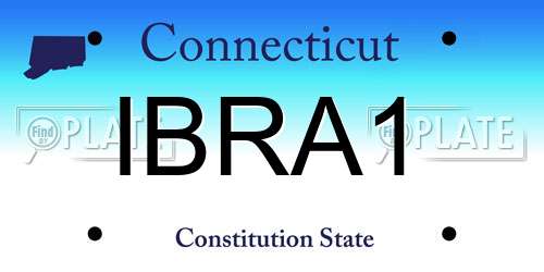 IBRA1 Connecticut License Plate
