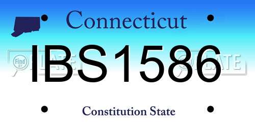 IBS1586 Connecticut License Plate
