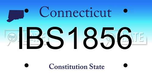 IBS1856 Connecticut License Plate