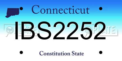 IBS2252 Connecticut License Plate