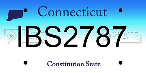 IBS2787 Connecticut License Plate