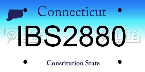 IBS2880 Connecticut License Plate