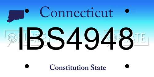 IBS4948 Connecticut License Plate