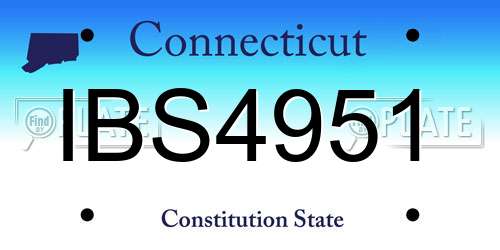IBS4951 Connecticut License Plate