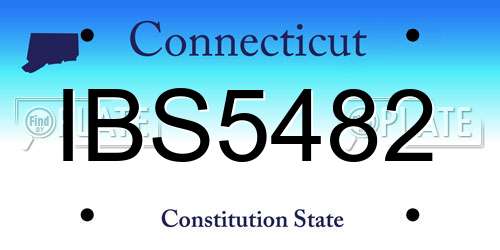 IBS5482 Connecticut License Plate