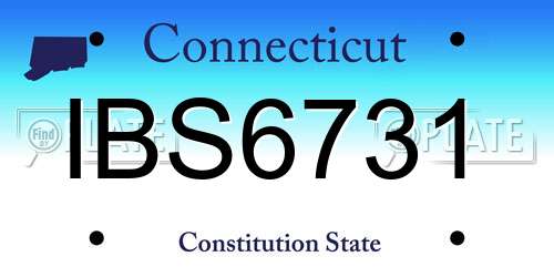 IBS6731 Connecticut License Plate