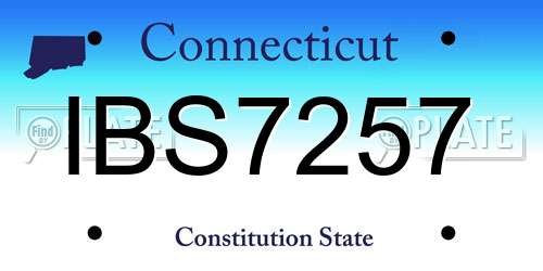 IBS7257 Connecticut License Plate