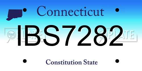 IBS7282 Connecticut License Plate