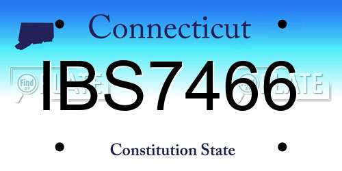 IBS7466 Connecticut License Plate