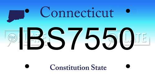 IBS7550 Connecticut License Plate