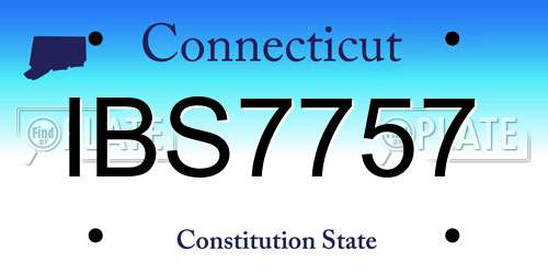 IBS7757 Connecticut License Plate
