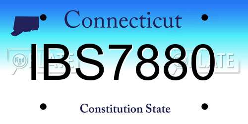 IBS7880 Connecticut License Plate