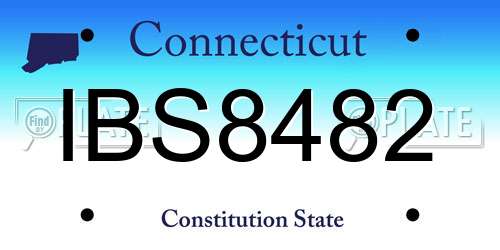 IBS8482 Connecticut License Plate