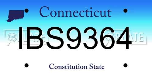 IBS9364 Connecticut License Plate