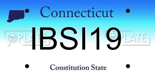 IBSI19 Connecticut License Plate