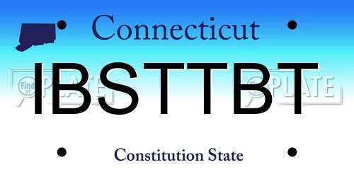 IBSTTBT Connecticut License Plate