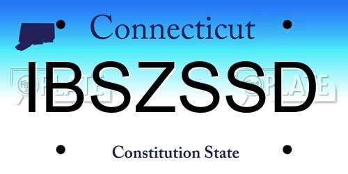 IBSZSSD Connecticut License Plate